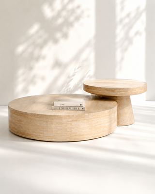 Ottoline Travertine Coffee Table Set
