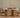 Double Crafted  Wood and Marble Dining Table