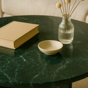 Luxury green marble coffee table for living room