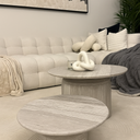 Loravia Round nesting marble coffee tables for living room