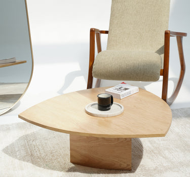 Deno White Oak Wood Coffee Table