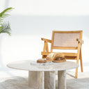 Lorin coffee table with Calcatta Viola marble base