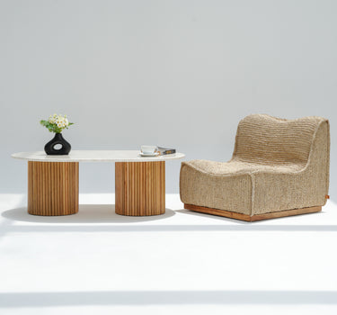 Calista Beige Marble Coffee Table