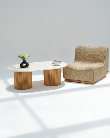 Calista Beige Marble Coffee Table