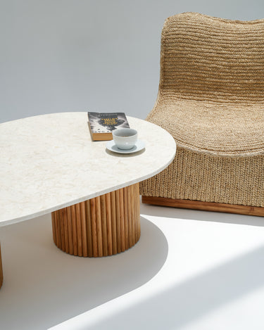 Calista Beige Marble Coffee Table