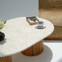 Calista Beige Marble Coffee Table