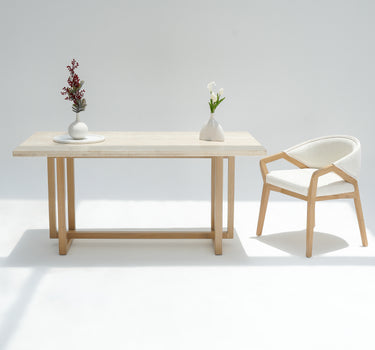 Orla Travertine Dining Table