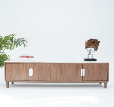 Emin Afyon Sugar Marble & Walnut TV Unit