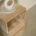 Alvara Italy Travertine Bedside Table
