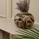 Apra White Wood Marble Console
