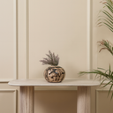 Apra White Wood Marble Console
