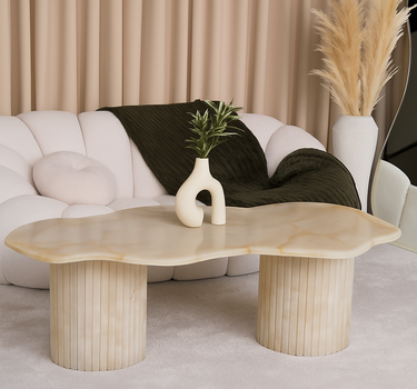 Aris Onyx Marble Coffee Table
