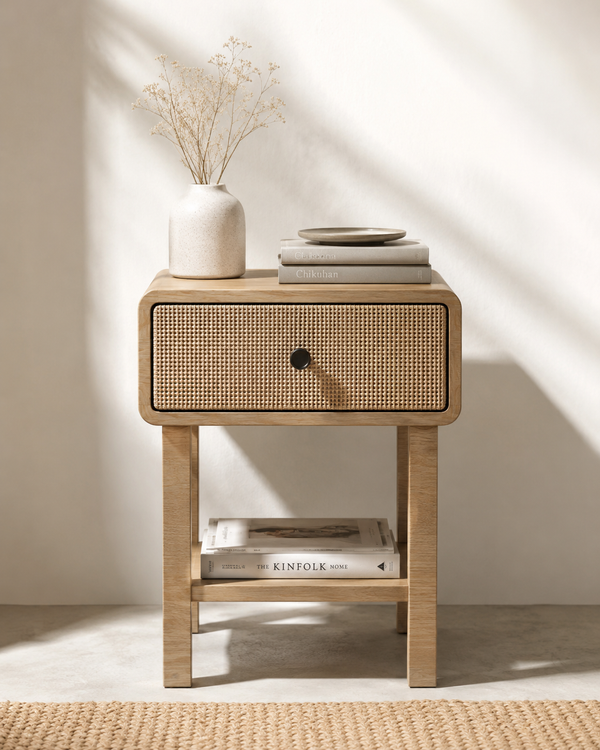 Kora Oak Bedside Table