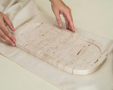 Chia Travertine Marble Platter