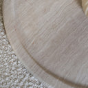 Cira White Wood Marble Platter
