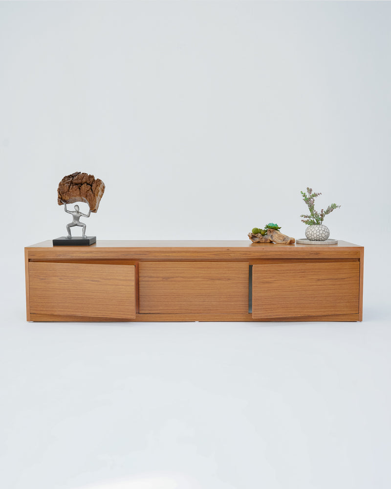 Bero Veneered Teak Wood TV Unit