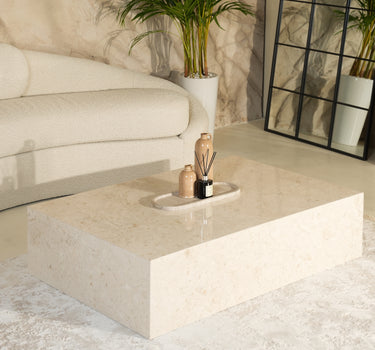 Doro Beige Marble Coffee Table