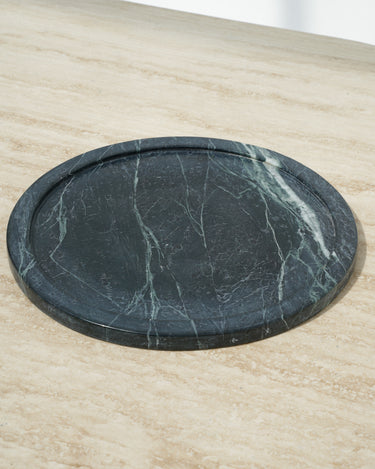Fia green marble tray with white veining for table styling