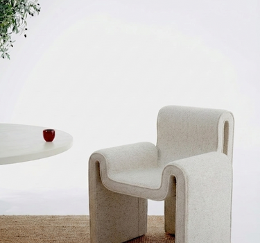 Orin Red Oak & IDT Linen Desk Chair