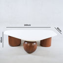 Modern white and brown coffee table by ART DEI MARMI