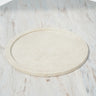 Juno round crema marble platter with recessed centre