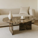 Lila Brown Marble Coffee Table