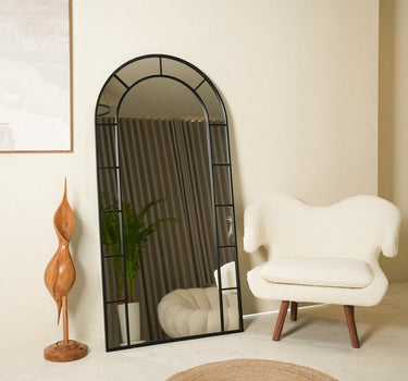 Liliro Arch Black Framed Mirror