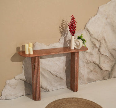 Linu Red Marble Console