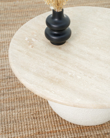 Luxury Aurela round coffee table for minimalist living rooms