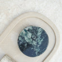 Selma crema marfil marble tray with contrasting stone sections