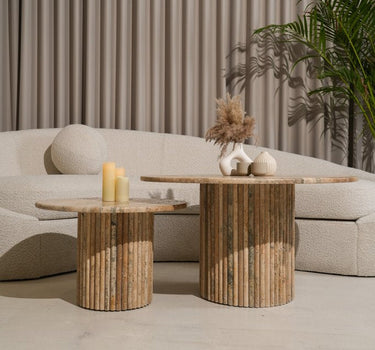 Silvoro Travertine Marble Coffee Tables 
