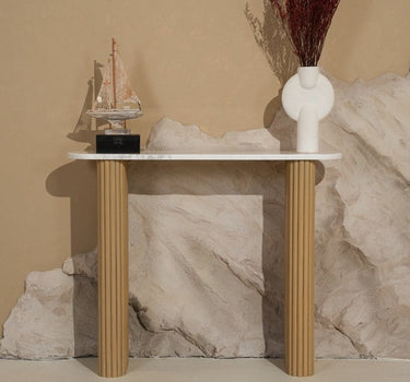 Sora Volakas Marble Wooden Base Console