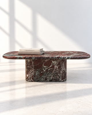 Penrose Rosso Levanto Marble Coffee Table