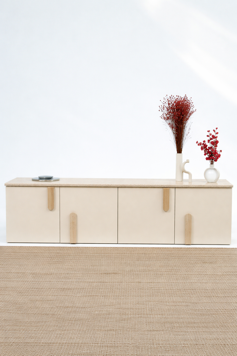 Luna Travertine TV Unit