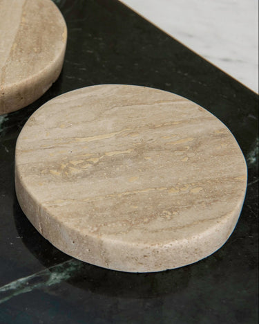 Travertine Marble Coaster Set
