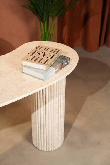 Vellaro Beige Marble Desk