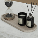 Vena White Wood Marble Platter