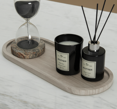 Vena White Wood Marble Platter