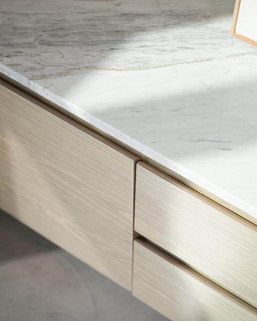 Alvero TV Unit with Volakas Marble Top