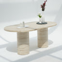 Amoura Travertine Dining Table
