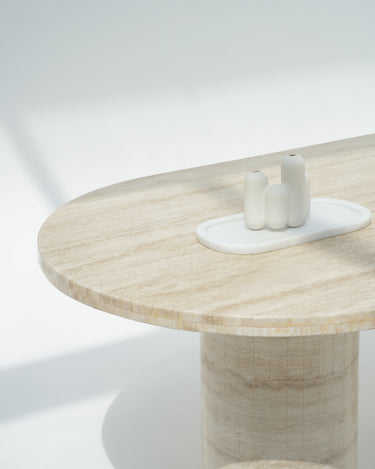 Amoura Travertine Dining Table