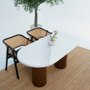 Arina White Volakas Marble Dining Table