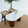 Arina White Volakas Marble Dining Table