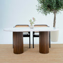 Arina White Volakas Marble Dining Table