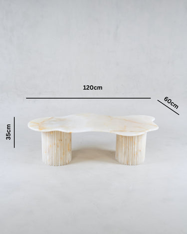 Aris Onyx Marble Coffee Table