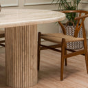 Athia Travertine Marble Dining Table