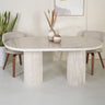 Auri Beige Marble Dining Table