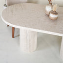 Auri Beige Marble Dining Table