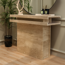 Auri Travertine Marble Console Table