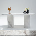 Averis White Volakas Dining Table